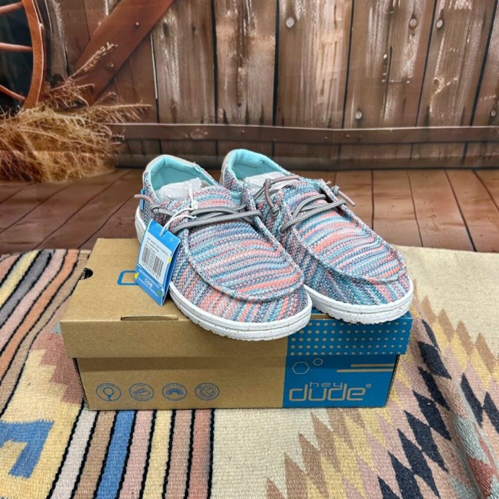 Youth Hey Dude Wendy Stretch Sunset Pink Shoe